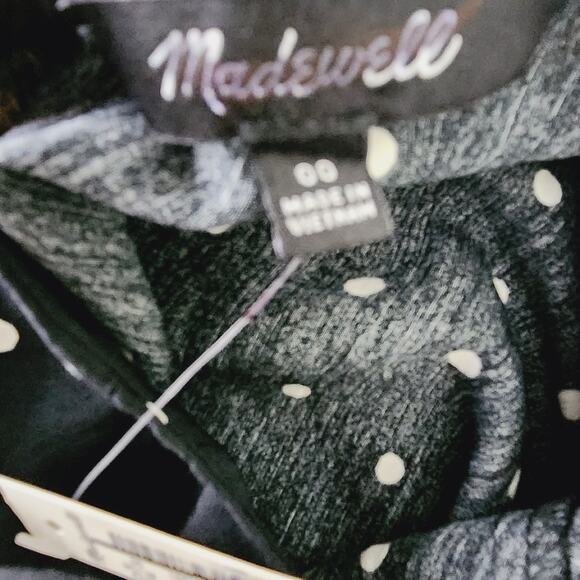 NWT Madewell Polka Dot Mini Slip Dress 00 | Black V-Neck Layton Viscose - Picture 8 of 10